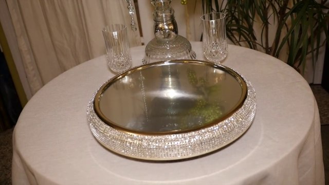Bling Wedding Cake Stand & Rotatable Dessert Tray DIY