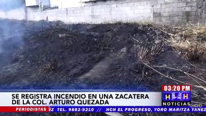 Bomberos sofocaron incendio en zacatera de la col. Quezada
