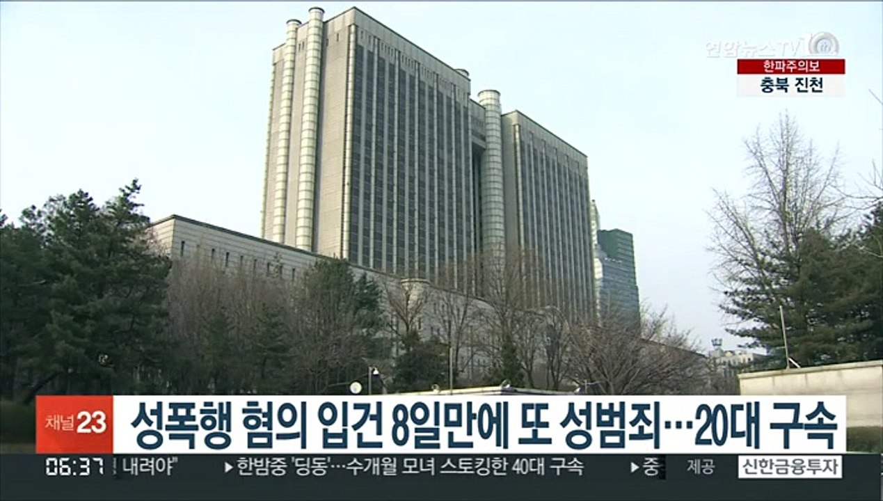 성폭행 혐의 입건 8일만에 또 성범죄…20대 구속