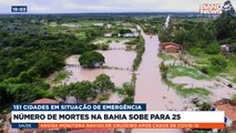 A Defesa Civil da Bahia confirmou mais uma morte provocada pelas chuvas que atingem o estado desde o fim de novembro.