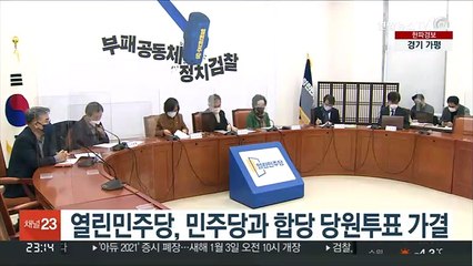열린민주당, 민주당과 합당 당원투표 가결