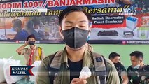 Prajurit TNI Kodim 1007/ Banjarmasin Turun ke Jalan Ajak Pengendara Bervaksin