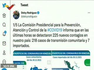 COVID-19 | Venezuela registró 218 casos comunitarios, 7 importados y 433.621 pacientes recuperados