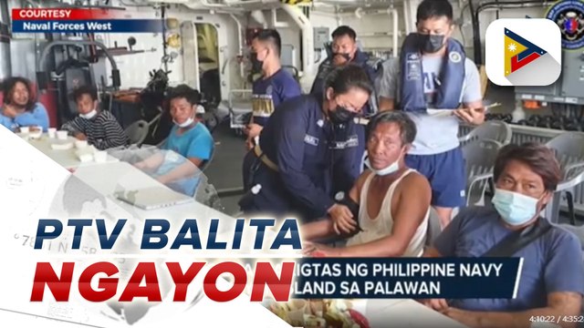 35 mangingisda, nailigtas ng Philippine Navy sa Cauayan Island sa Palawan