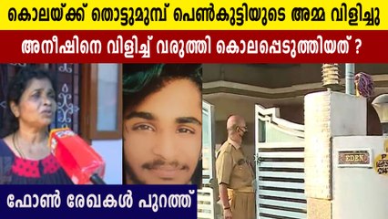 അനീഷിന്റെ കൊലപാതകത്തിൽ അമ്മയുടെ  വെളിപ്പെടുത്തൽ,ദുരൂഹത