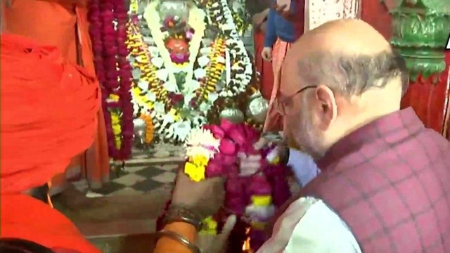 Shah took stock Ram Mandir, went to Hanuman Garhi in Ayodhya