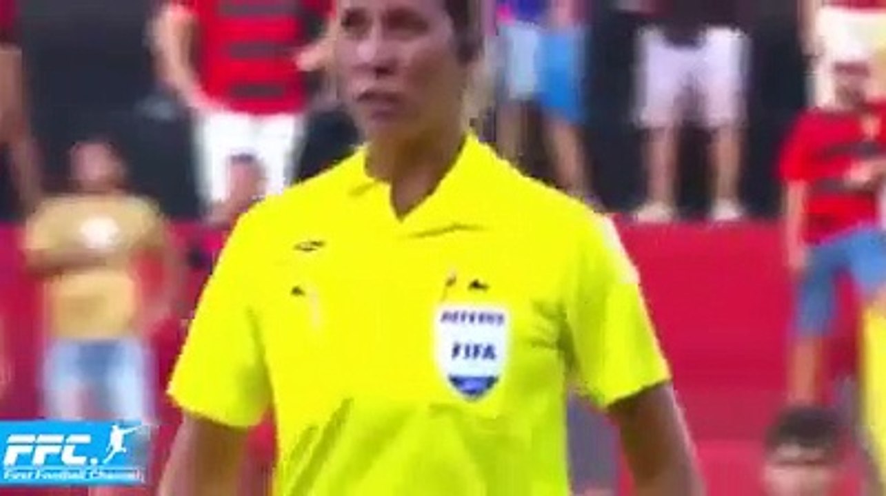 Funny girls football referee