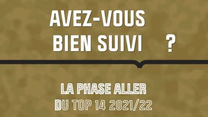 Quiz - Avez-vous bien suivi la phase aller du Top 14 ?
