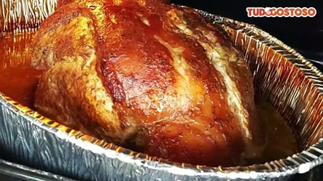 Pernil assado bem temperado