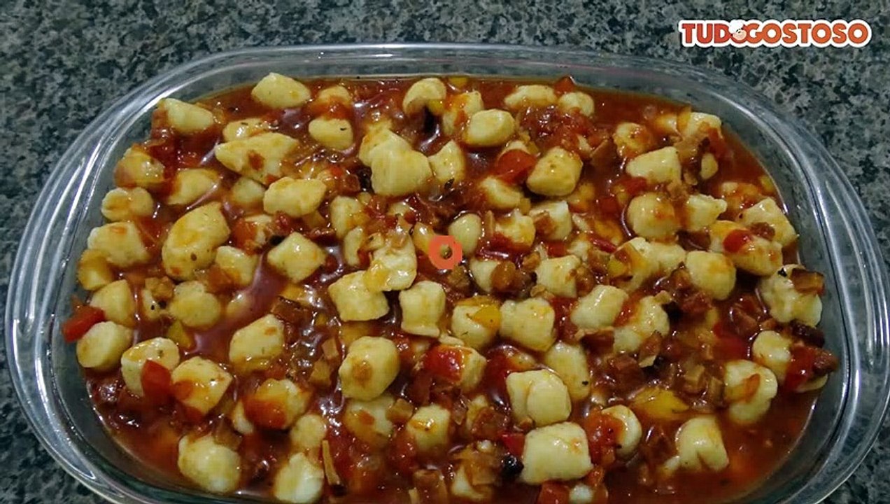 Nhoque perfeito com molho de bacon