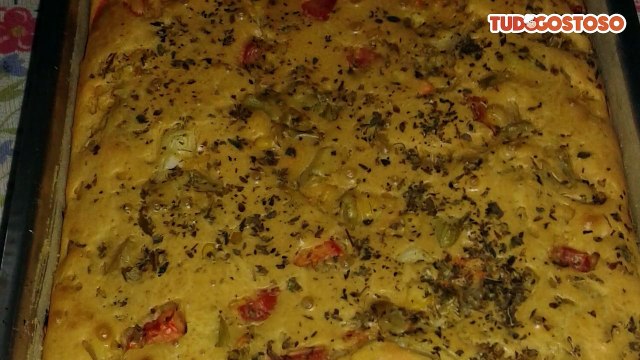 Torta de liquidificador de brócolis com requeijão