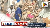 Mga residente ng San Juan, Southern Leyte, nangunguha ng mga mapakikinabangan pang gamit upang makapagsimula muli