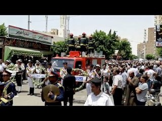 تشييع جثمان عميد شرطة بالسويس توفي خلال تأمين مباراة الجزائر