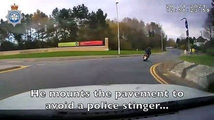 A "lunatic" motorcyclist jailed for high-speed chase between Harrogate and Leeds