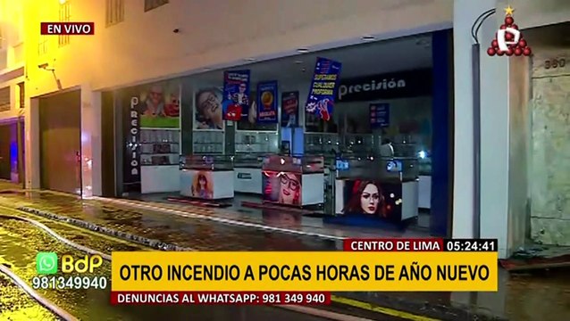 Centro de Lima: otro incendio se inició a pocas horas de Año Nuevo