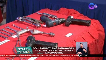 DOH, patuloy ang panawagan sa publiko na huwag nang magpaputok | SONA