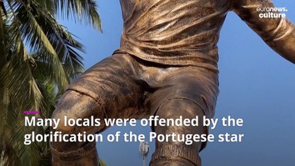 Newly unveiled Cristiano Ronaldo statue receives backlash from locals in India
