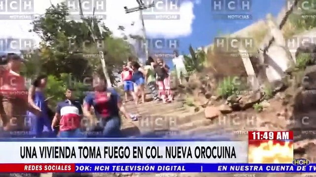 ¡Bomberos atienden incendio en vivienda de la capitalina col. Nueva Orocuina!