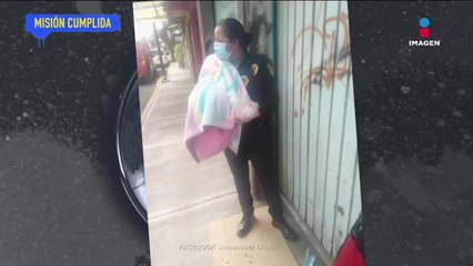 Download Video: Mujer en situación de calle dio a luz ayudada por dos policías