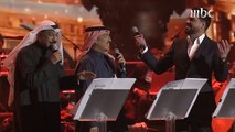 ليلة الرياض الثلاثية لا تنسى..عبدالله الرويشد وأصيل أبوبكر ووليد الشامي في أغنية واحدة 