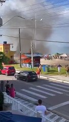 Incêndio destrói quiosque em praia de São Francisco do Sul
