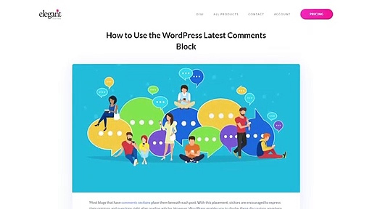 How to Use the WordPress Latest Comments Block
