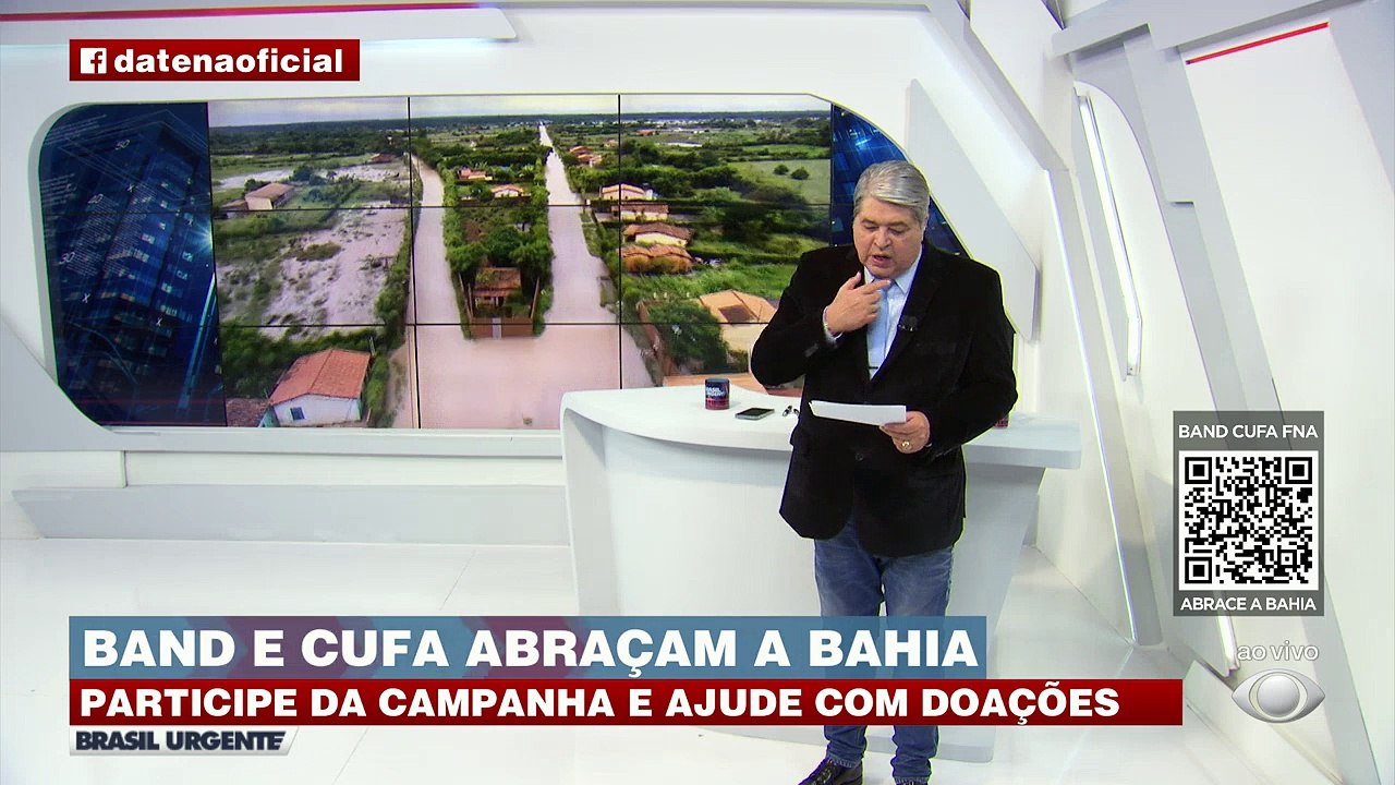 A campanha "Band, Cufa e FNA abrçaam a Bahia" j...