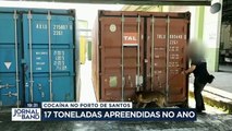 Quase 17 toneladas de cocaína foram apreendidas este ano no Porto de Santos.