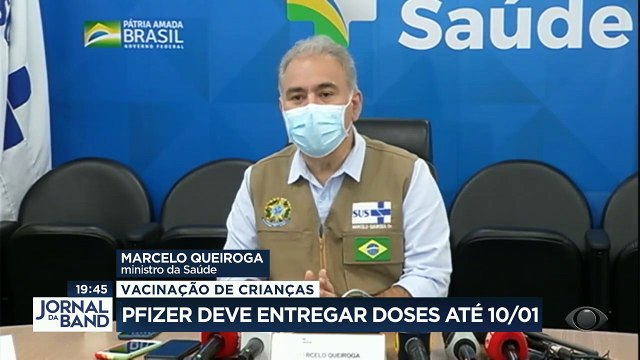 O Ministério da Saúde prevê iniciar a vacinação de crianças na segunda quinzena de janeiro. A consulta pública sobre o assunto termina na terça-feira.