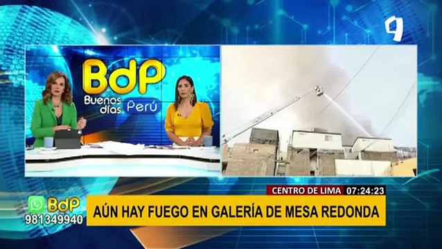 Mesa Redonda: Bomberos todavía trabajan para controlar amago de incendio en galería