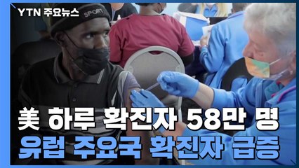 美 하루 확진자 58만 명...유럽 주요국 확진자 급증 / YTN