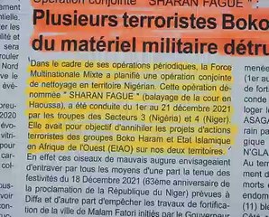 Revue Presse Labari 31 Decembre 2021