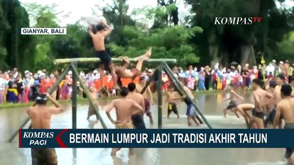 Warga Desa Suwat Tutup Tahun 2021 dengan Bermain Lumpur, Apa Makna Dibaliknya?