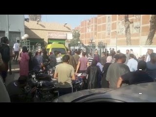 استقبال مستشفى تلا للوفيات والمصابين في حادث بالوعة الصرف بالمنوفية