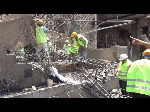 الإنقاذ النهري تمشط محيط معهد الأورام والمقاولون العرب تبدأ الترميم