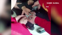 Kırıkkale'de bir kadının parmağına sıkışan yüzüğü itfaiye ekipleri çıkarttı