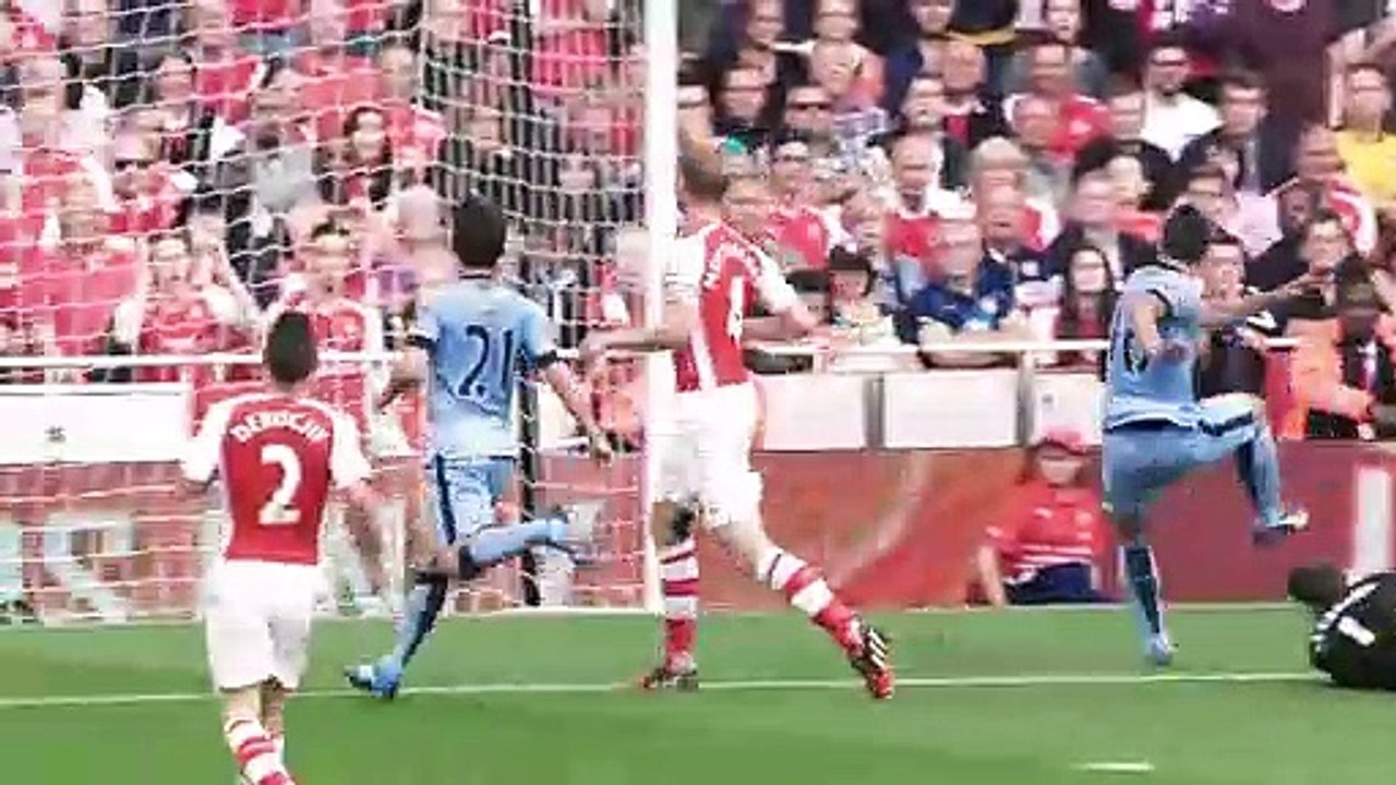 BERNARDO TOP CORNER! Top 5 Goals away at Arsenal! Aguero, Silva, Milner, Yaya Toure goals!