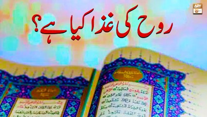 Rooh Ki Ghiza Kya Hai? - Mufti Suhail Raza Amjadi - ARY Qtv