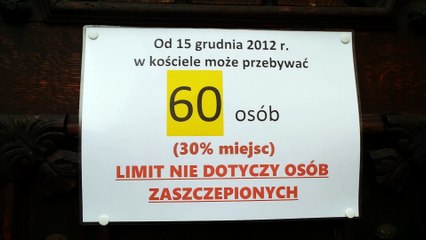 segregacja sanitarna w warszawskim kościele