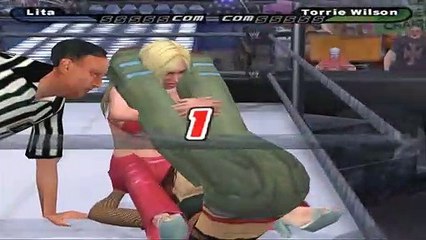 WWE SmackDown! Shut Your Mouth Lita vs Torrie Wilson