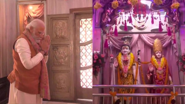 UP Election:PM offered prayers at Augurnath temple in Meerut