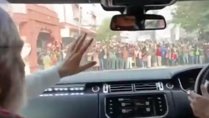 UP Elections: Crowd gathered to welcome PM Modi in Meerut