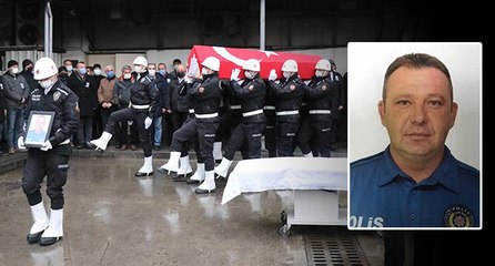 Kalbine yenilen polise acı veda