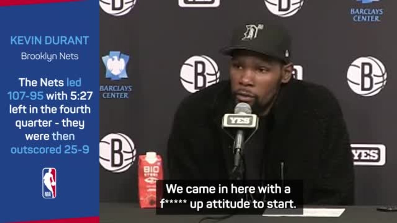Durant slams Nets 'f****d up attitude' in Clippers loss