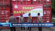 Polda Papua Terima Bantuan Beras 100 TON Dari Kapolri Untuk Percepatan Vaksinasi Covid-19