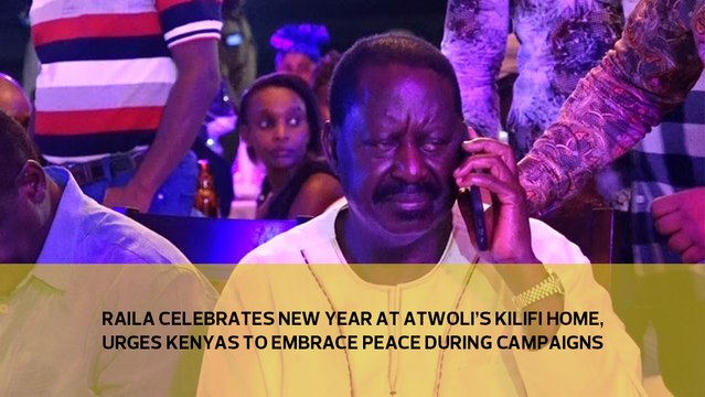 Raila celebrates new year at Atwoli's Kilifi home, urges Kenyans to embrace peace during campaigns