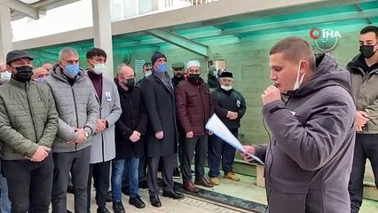 Doğum gününde ölen polis memuru son yolculuğuna dualarla uğurlandı