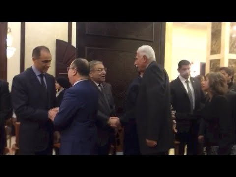 نظيف وسرور وشفيق والديب يقدمون واجب العزاء في مبارك