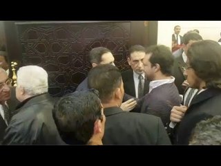 رئيس الزمالك ونجله في عزاء الرئيس الأسبق مبارك