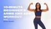 10-Minute Beginner Arms and Abs Workout With Project Snatched Founder Drea Rawal